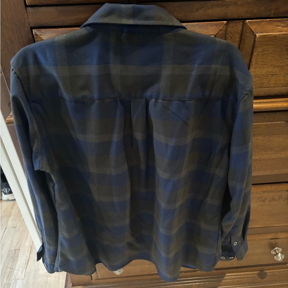 Women’s Dixxon XL Blue & Black Plaid Shirt - Picture 2 of 2